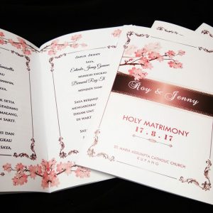 holy matrimony book cover desain custom teks perayaan liturgi pernikahan gereja katolik tangerang
