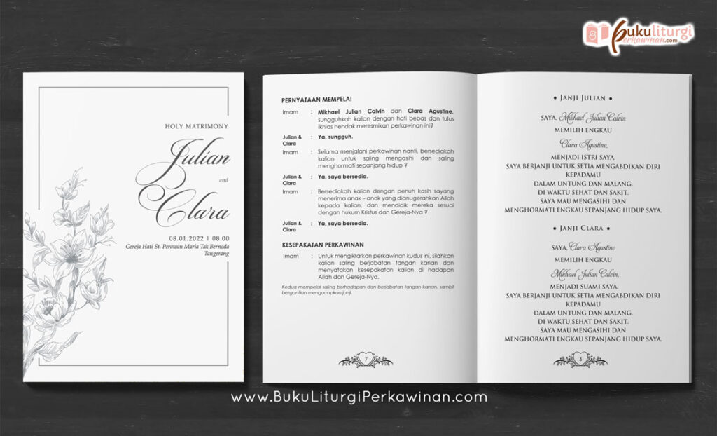 Buku panduan misa Pernikahan Katolik holy matrimony book buku manten